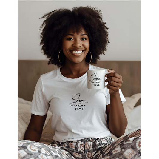 Casual Unisex Tee - "Jesus And Pajama Time"