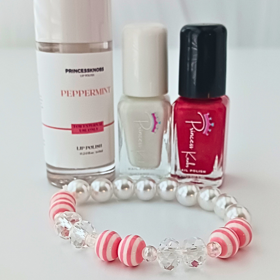 Peppermint Bracelet & Lip Gloss Bundle or Seperate