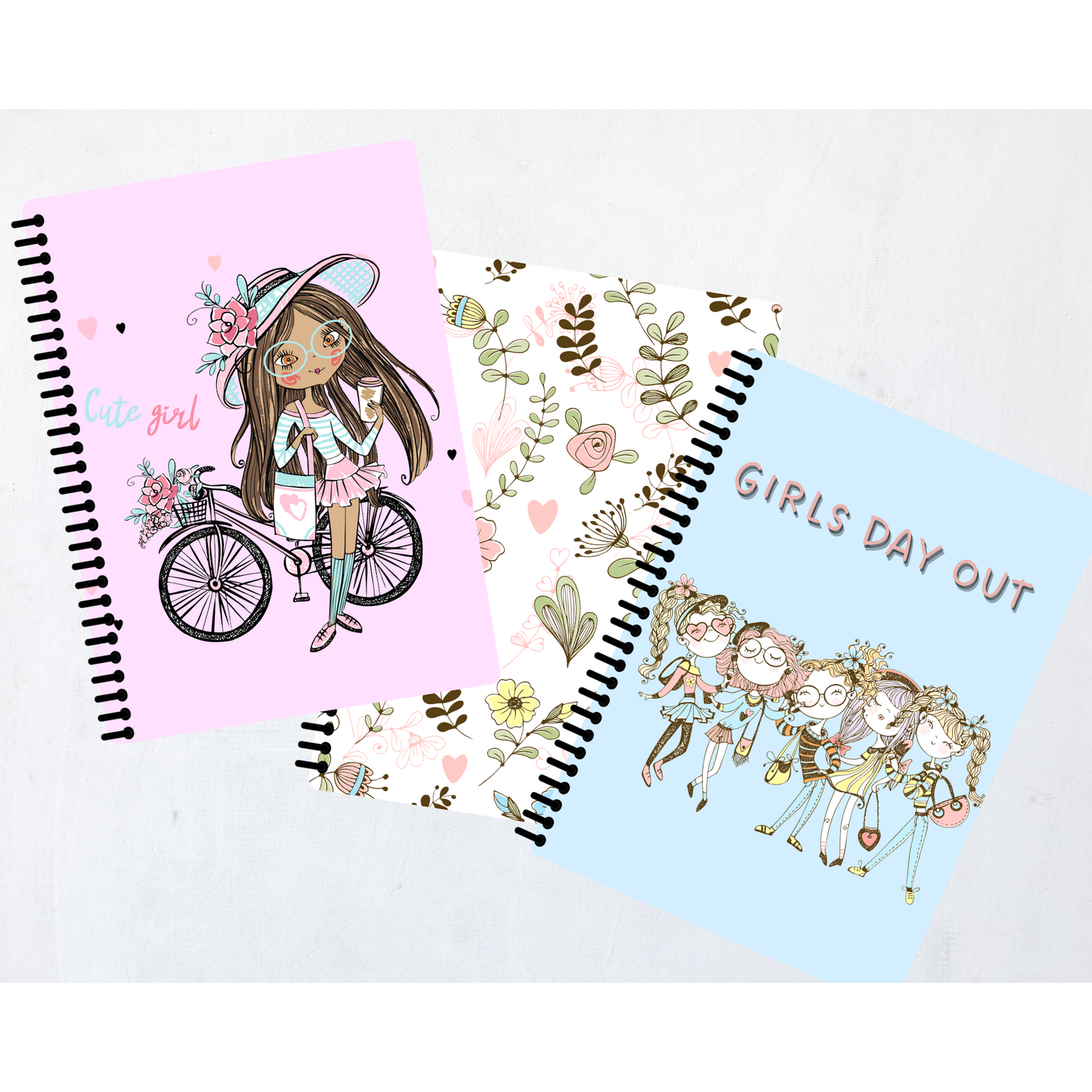 3 Pk Girls Notebook