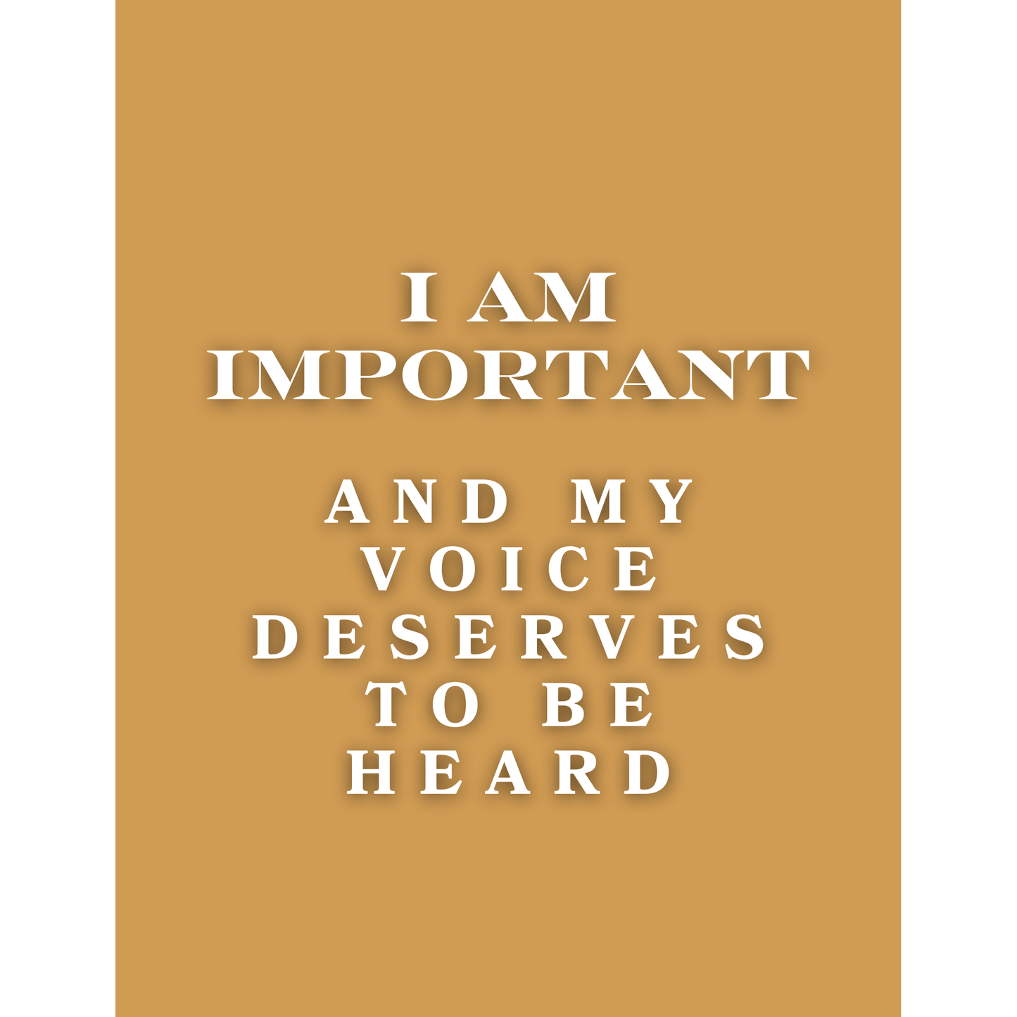 I Am Important And My Voice Deserves To Be Heard Inspirational Notebook