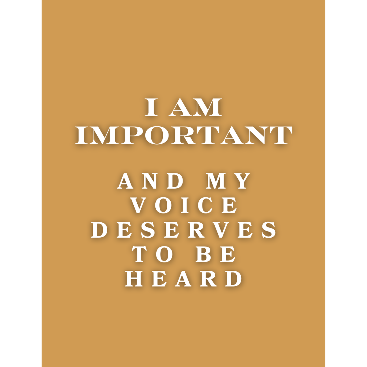 I Am Important And My Voice Deserves To Be Heard Inspirational Notebook