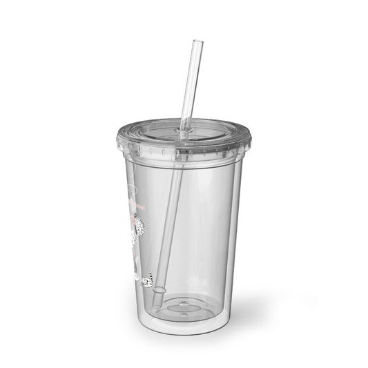 Jesus And Pajama Time Tumbler with Straw, 16oz