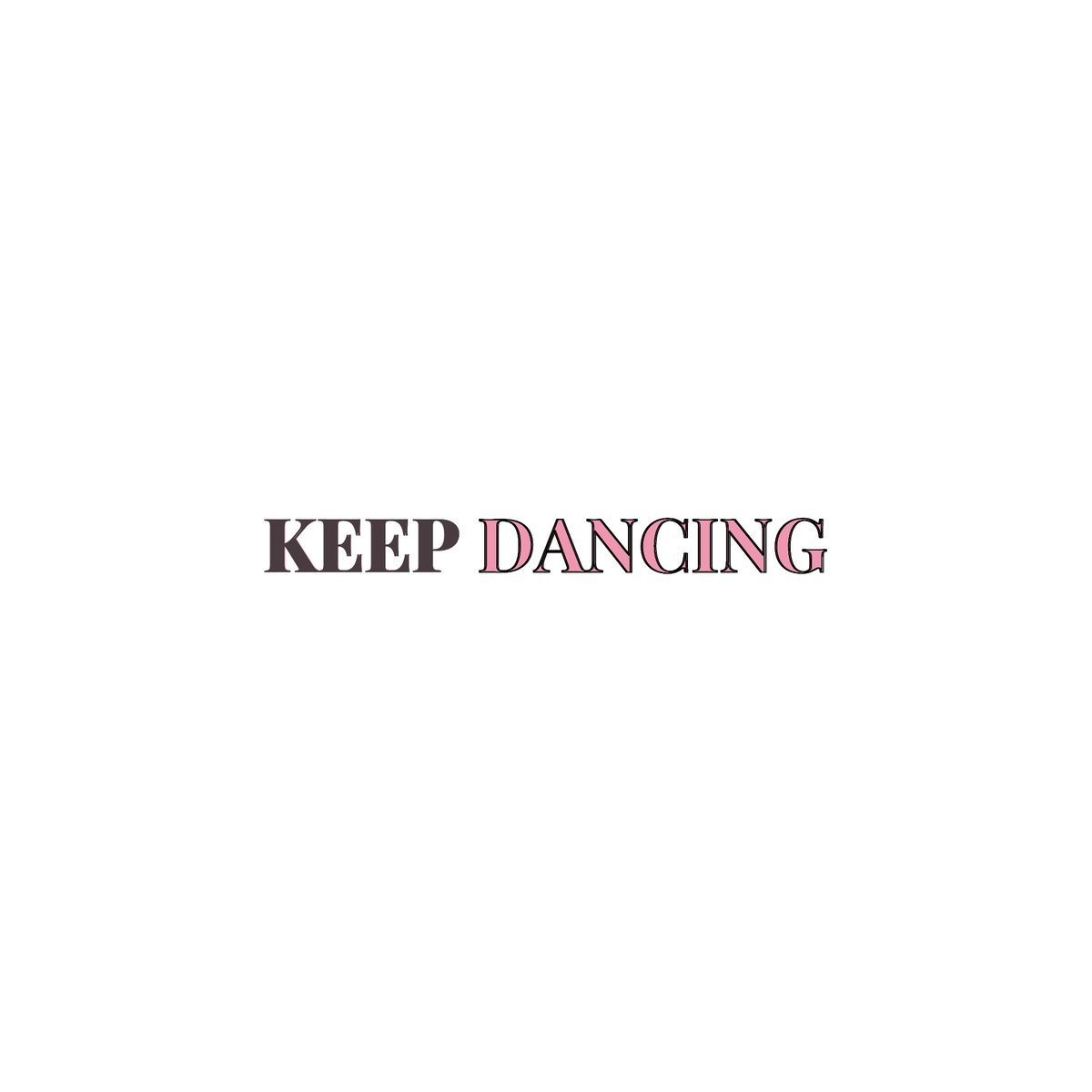 Keep Dancing Inspirational Notebook