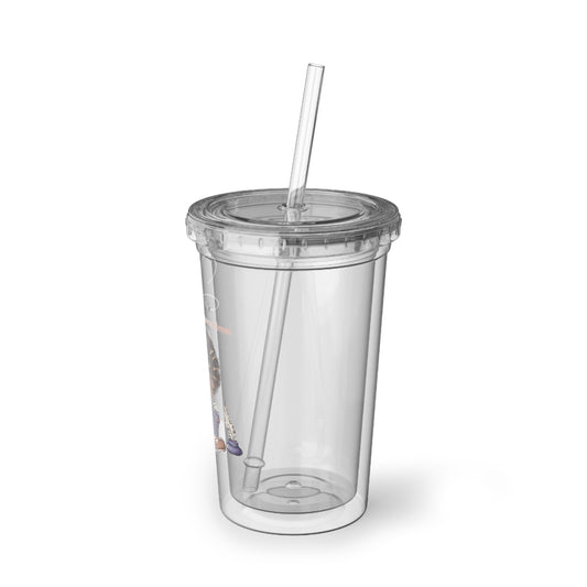 Jesus And Pajama Time Tumbler with Straw, 16oz