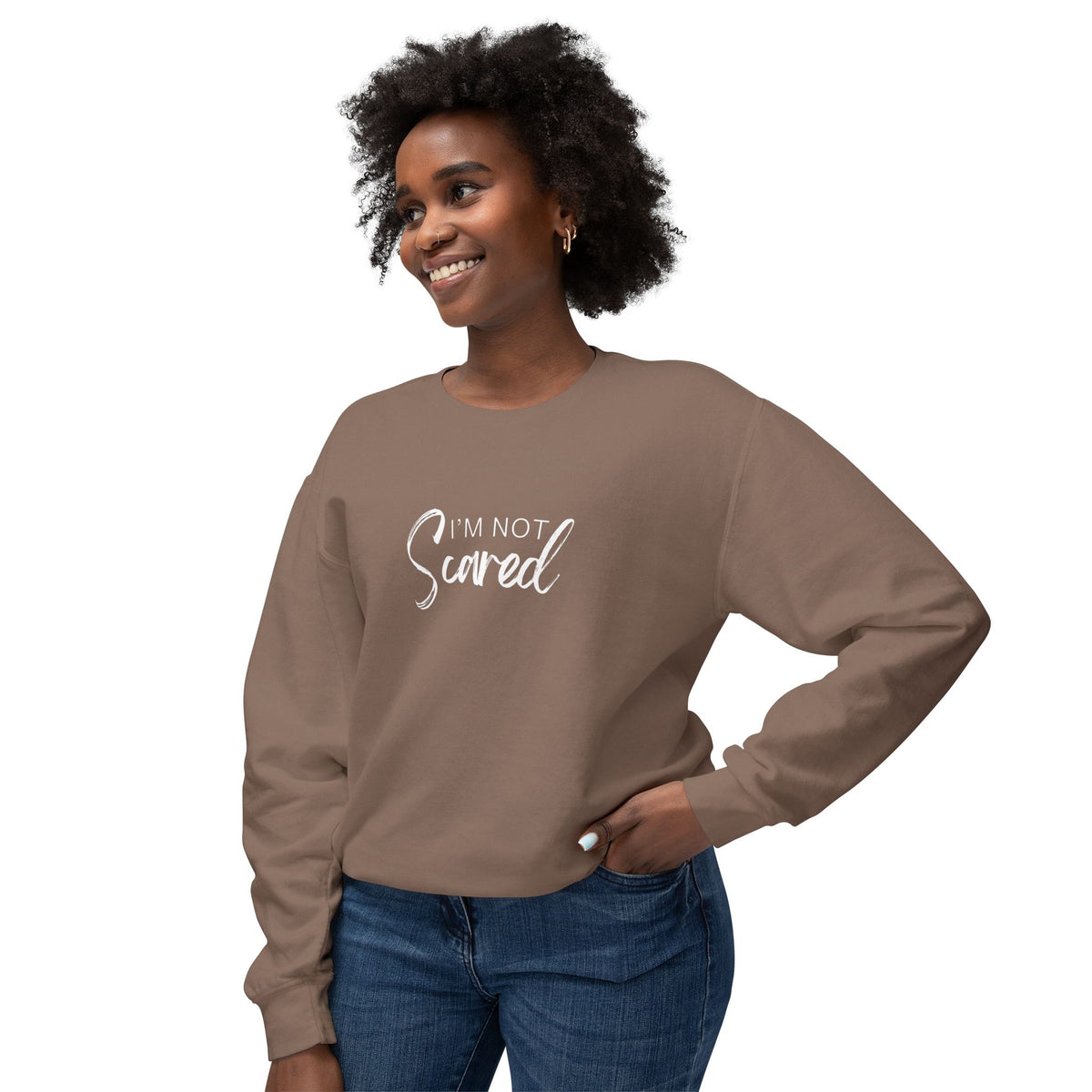 'I'M Not Scared Lightweight Crewneck Sweatshirt