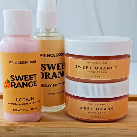 Princessknobs Polish & Pamper Bundle (Sweet Orange)